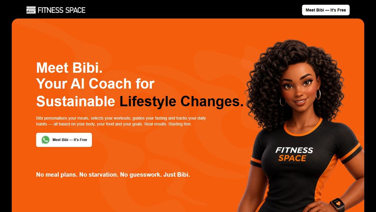 Fitness Space landing page
