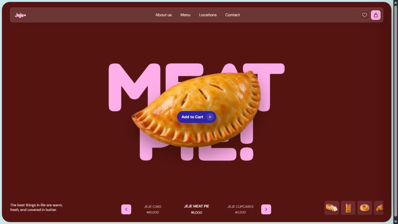 Jeje Limited landing page